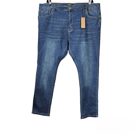 Kenneth Cole Denim Tapered Fit Blue Jeans - Picture 1 of 14